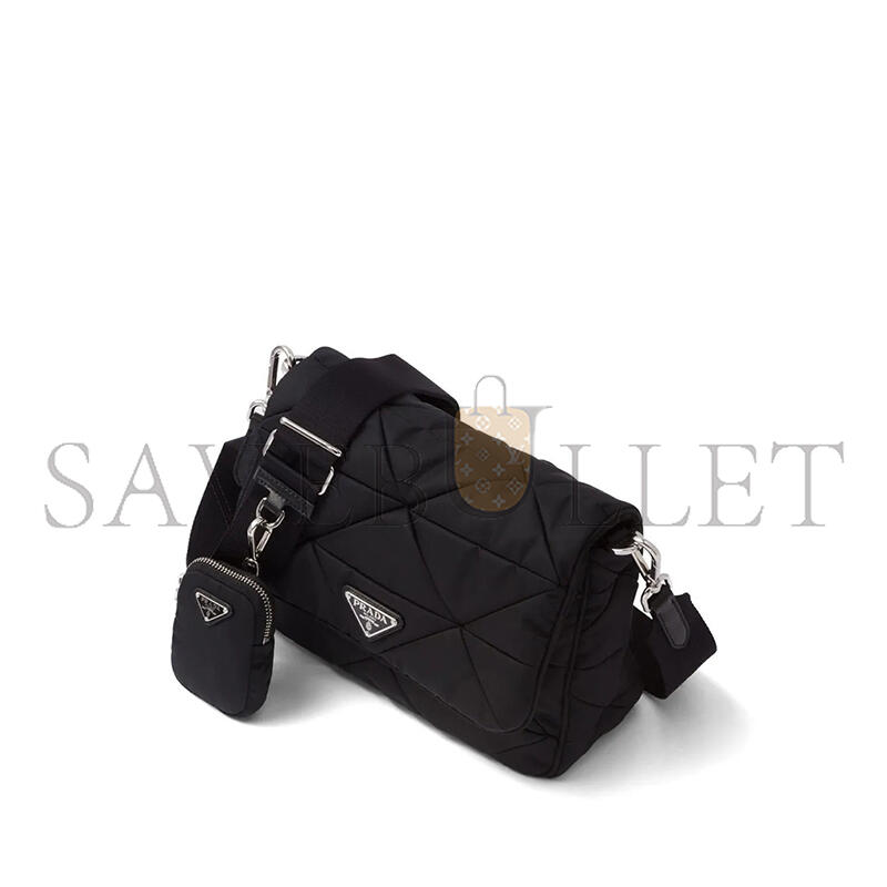 PRADA RE-NYLON STUFFED SHOULDER BAG 1BD290 (24*17.5*8.5cm)